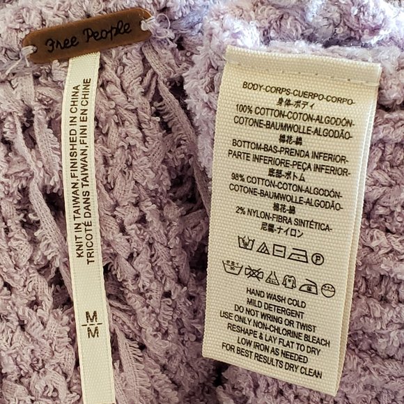 FINAL SALE!  Free People V-Neck Lavender Purple Womens Sweater Size Medium NWT - Picture 7 of 7